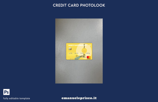 modello frontale photolook mastercard Argentina Banco Santander Río stile verifi